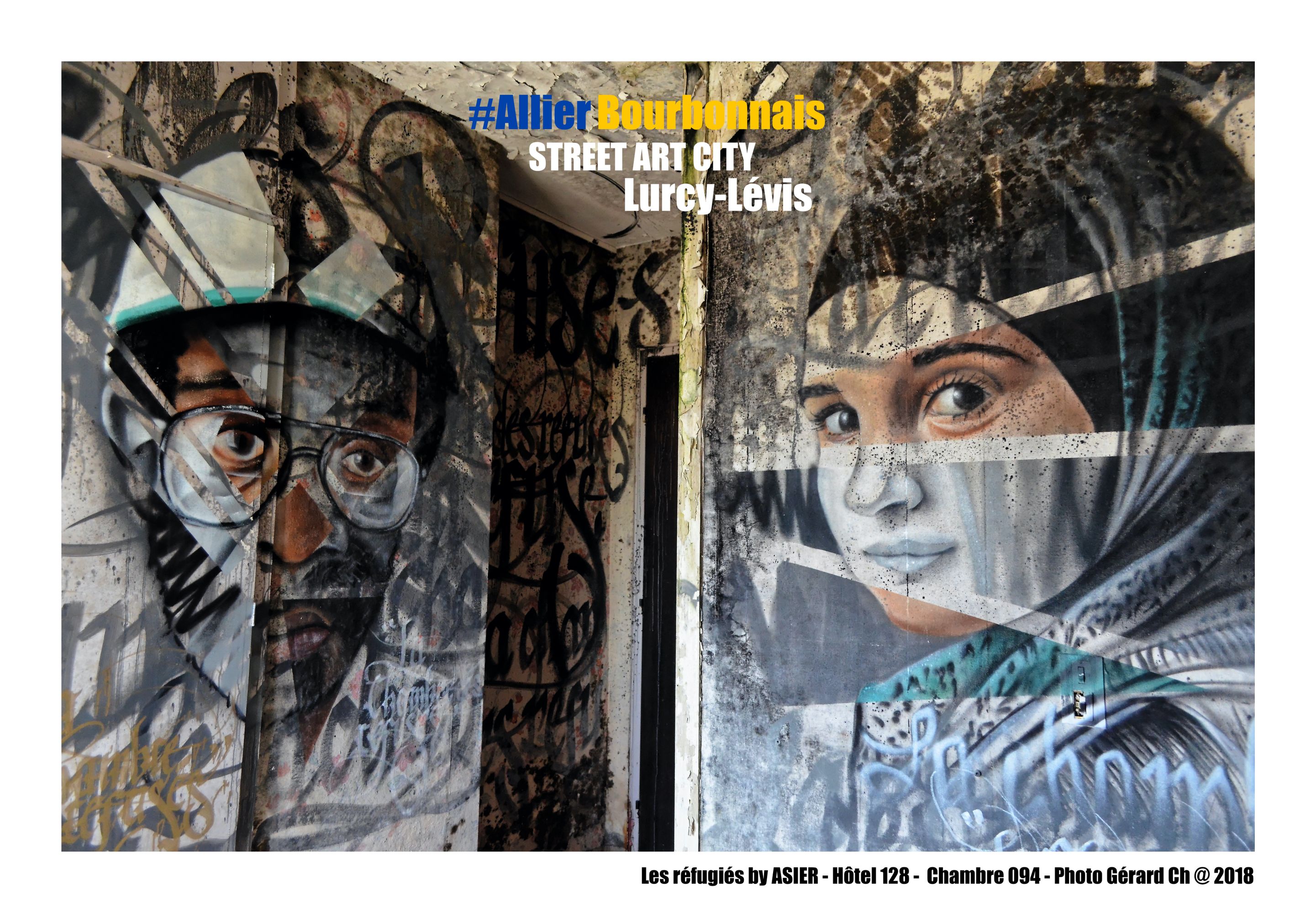 Street Art City - Les réfugiés par ASIER - Hôtel 128