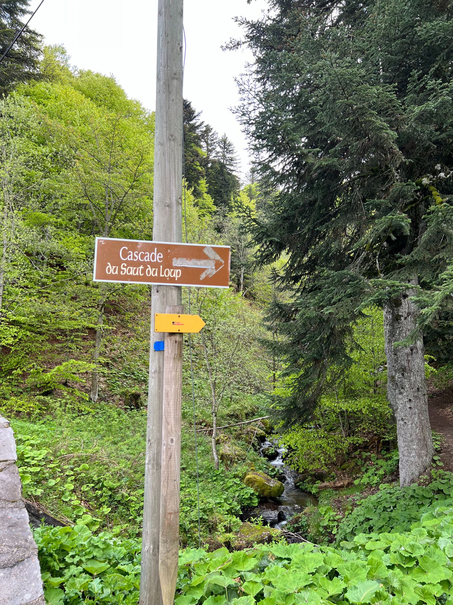 panneau d'affichage Cascade du Saut Du Loup