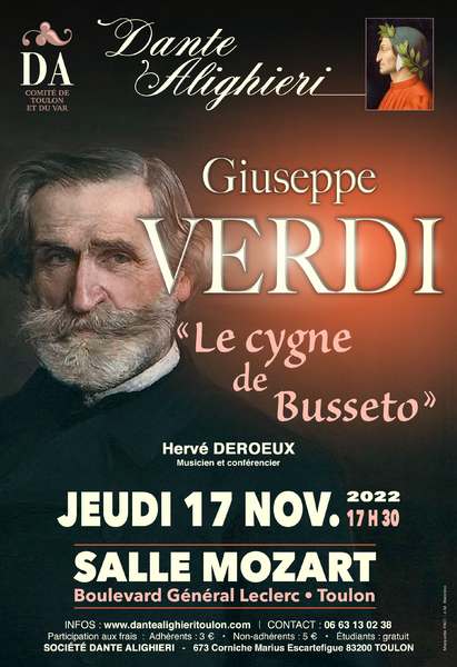 Conf rence Giuseppe Verdi le cygne de Busseto